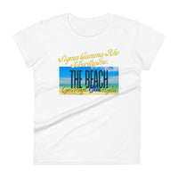 The Beach Goes Royal Blue and Gold  (relaxed fit)
